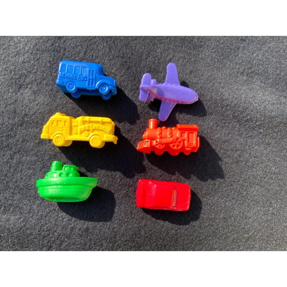 Cute Little Rubber / Plastic Transportation Toys - Great for Birthday Parties, E